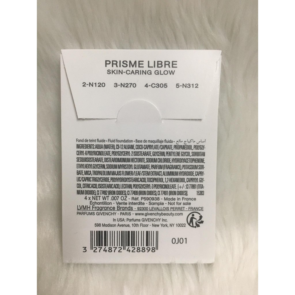 1 Set Dùng Thử Kem Nền Givenchy Prisme Libre Skin-Caring Glow Foundation | BigBuy360 - bigbuy360.vn