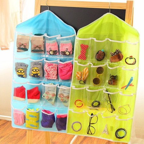 Túi đựng đồ treo đồ treo tường 16 ngăn tiện ích giúp bạn sắp xếp đồ lót, đồ dùng gia đình tiết kiệm diện tích TK