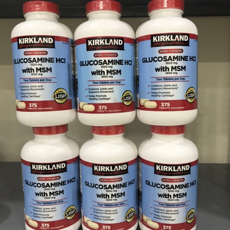 Glucosamine HCL 1500mg Kirkland With MSM 1500mg là viên uống bổ xương khớp 375 viên của Mỹ