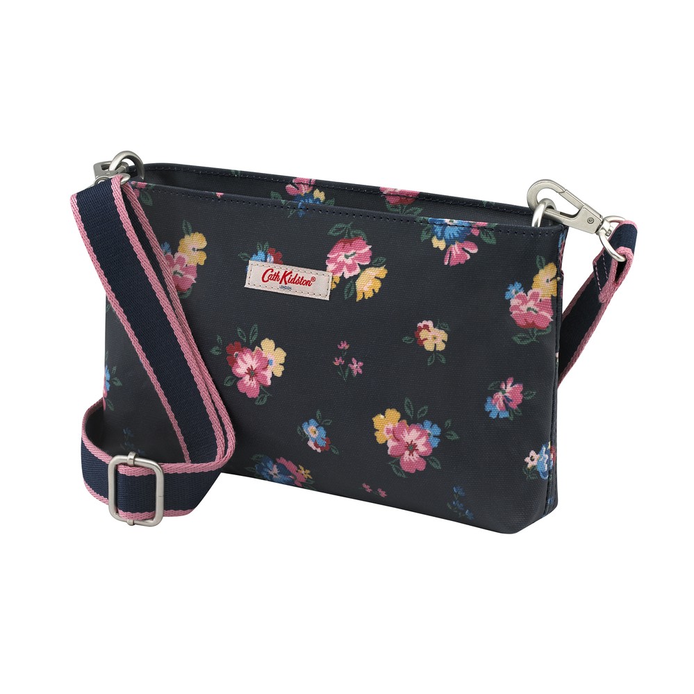 Cath Kidston - Túi đeo chéo Small Zipped Cross body Park Meadow Bunch - 984010 - Navy