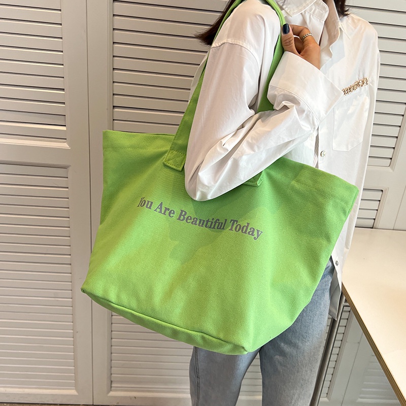 Túi Xách canvas Đeo Vai Sức Chứa Lớn Dành Cho Nữ