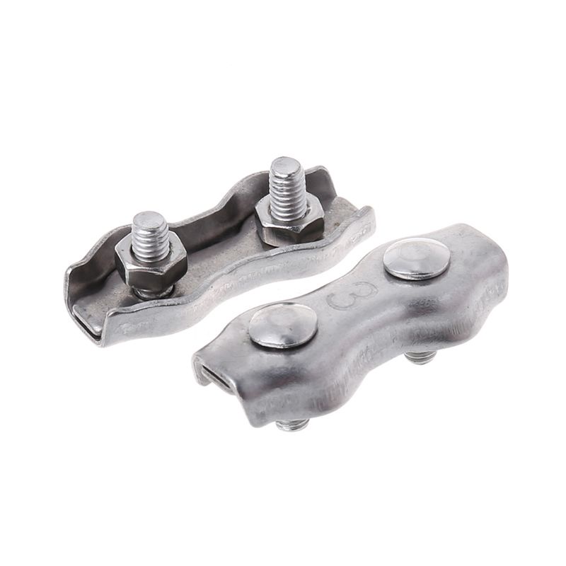 Bộ 2 Kẹp Dây Cáp Bằng Thép Không Gỉ 2mm 3mm