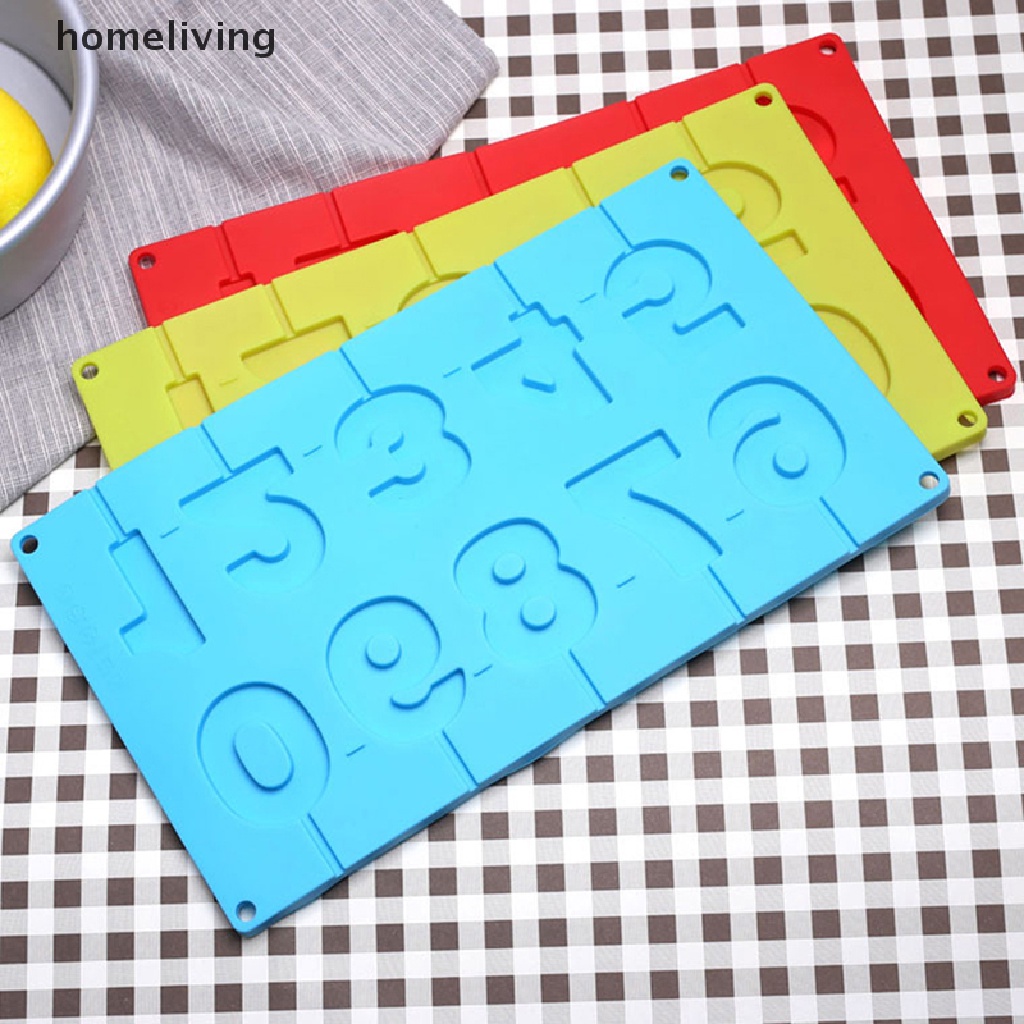 Khuôn Silicone Làm Bánh Kẹo Hình Số 0-9 3D Độc Đáo