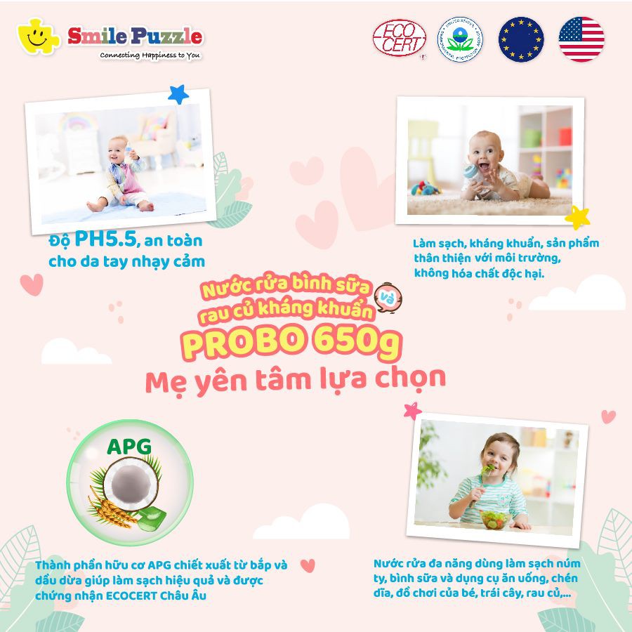 HÀNG NHẬP KHẨU -PROBO - Nước rửa bình sữa và rau quả kháng khuẩn 650g - Xuất Xứ Đài Loan | BigBuy360 - bigbuy360.vn