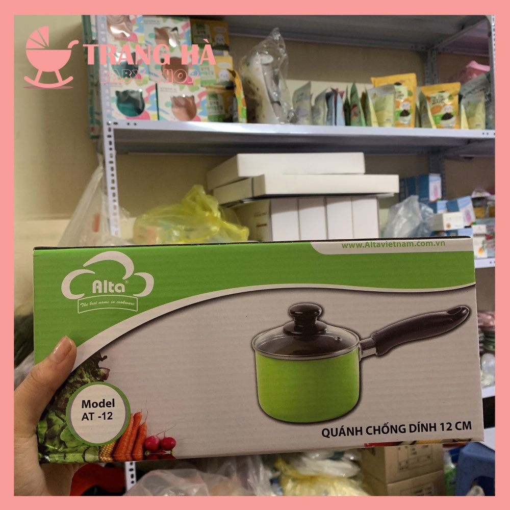 Nồi Quánh Bột Chống Dính Cho Bé, Nồi Nấu Cháo An Toàn Cho Bé Alta 12cm Chính Hãng Việt Nam