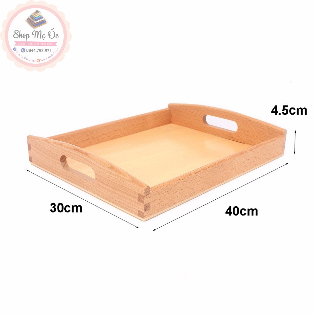 (Size lớn 30x40cm) - Khay đựng Montessori (Hàng Nhập Khẩu)