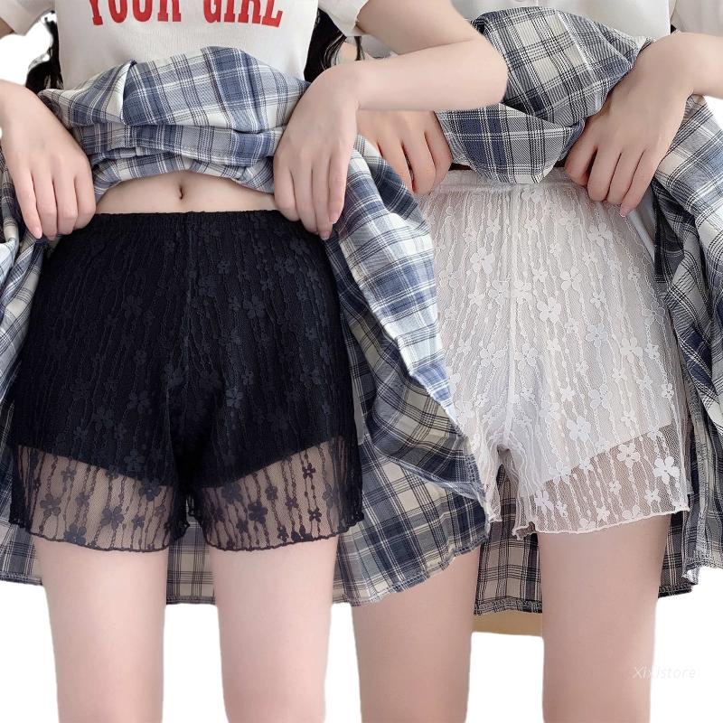 Xixi Quần Lót Ren Hoa Lưng Cao Hai Lớp Dáng Rộng Phong Cách Lolita Thời Trang Cho Nữ