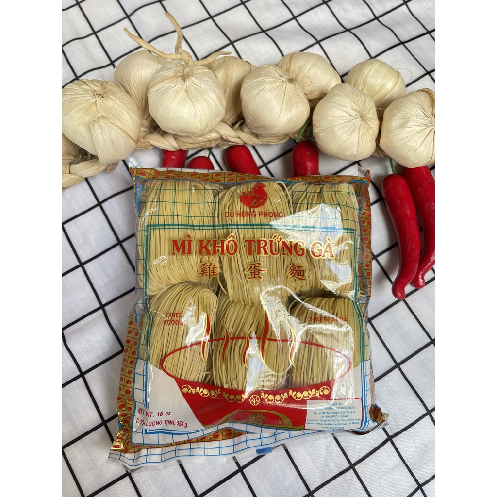 MÌ HỘT GÀ ( MÌ TRỨNG GÀ ) DU HƯNG PHONG 454GRAM