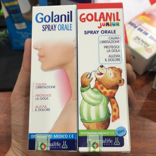 [KÈM QUÀ] Xịt Họng Golanil Spray Orale từ Ý – Giúp dịu ngay cơn ho, đau rát họng, giảm cảm cúm, bảo vệ hệ hô hấp