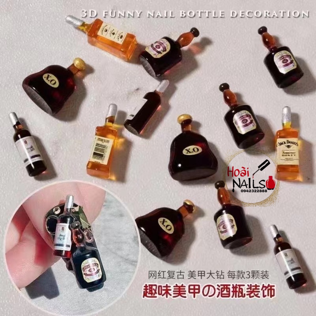 Set 12 charm say quên đường về gắn móng tay - phụ kiện nail giá rẻ