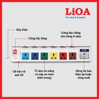 Ổ cắm điện đa năng 6ofssv2.5-3 lioa
