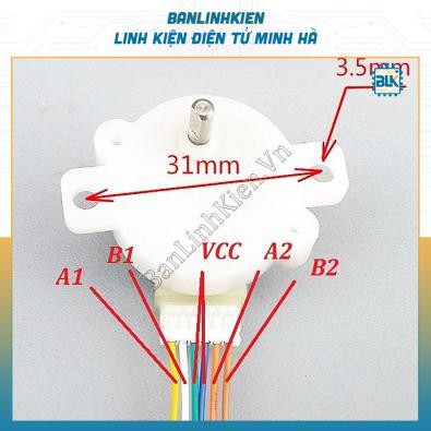 Động Cơ Bước 12V Có Giảm Tốc BGT-1236