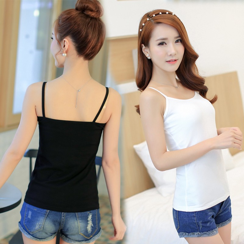 Áo hai dây vải Thun Cotton co giãn tốt, chất đẹp