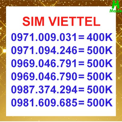 Sim Số Đẹp Viettel Giá Rẻ - HAPO STORE