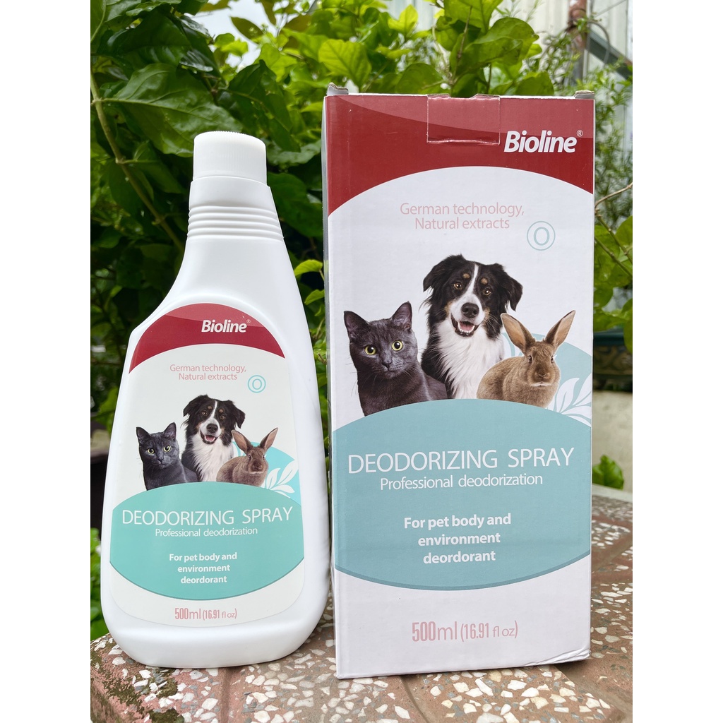 Xịt Khử Mùi Cơ Thể Chó Mèo - Khử Mùi Cát - Quần Áo - Chuồng Cho Thú Cưng