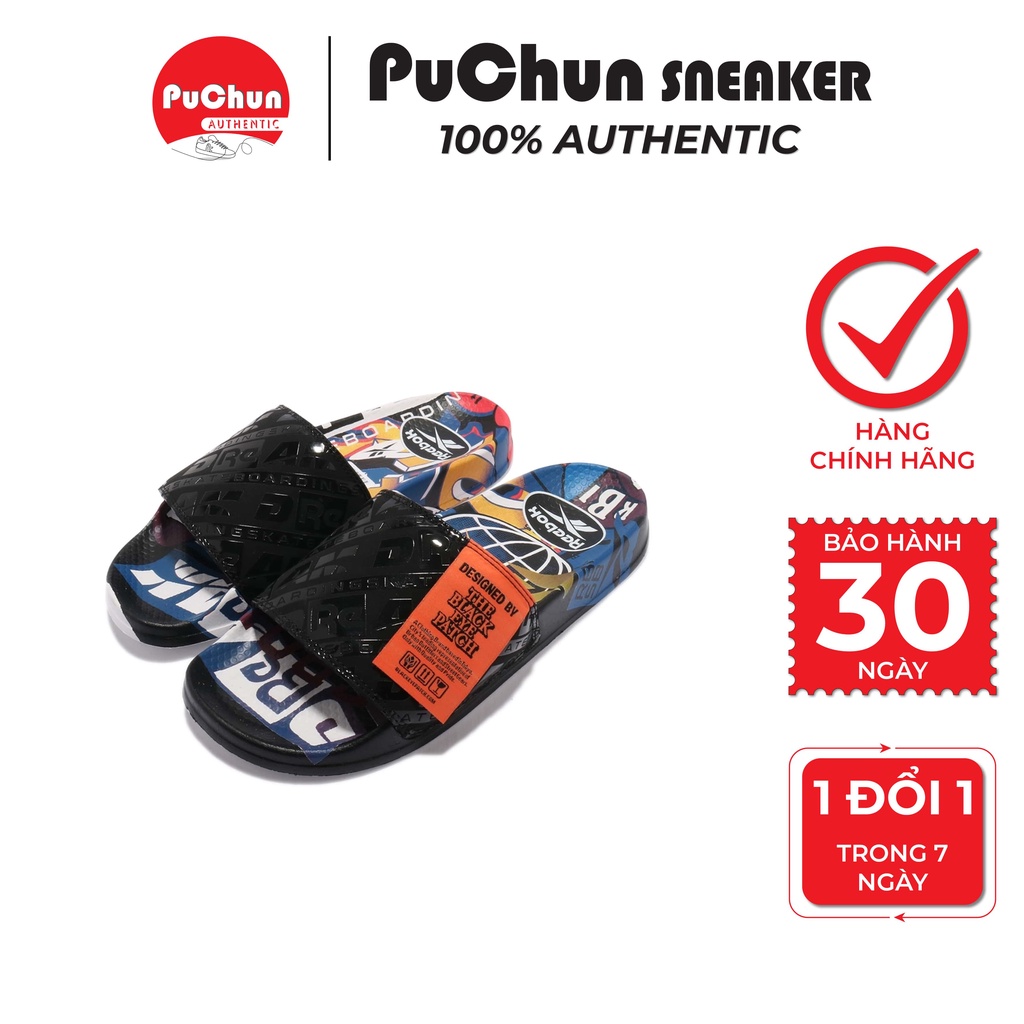 Dép Adidas quay ngang ReeBok BE Black Eye Patch Black Men - G55625 - Hàng chính hãng