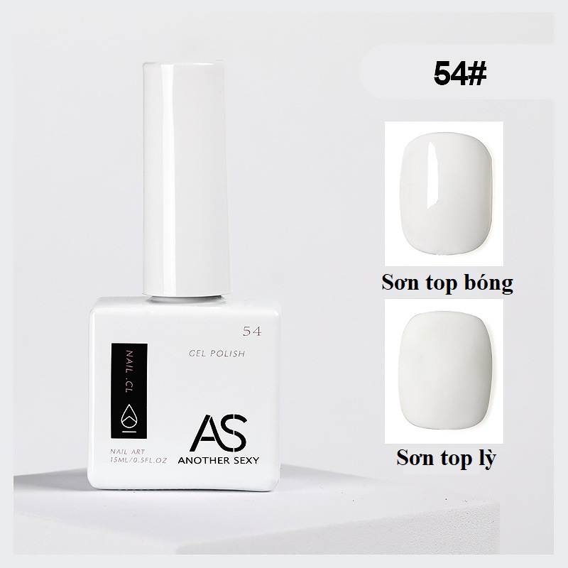 Sơn gel AS mẫu mới CHAI VUÔNG sơn móng tay gel tone màu đen đỏ vàng siêu xinh chai 15ml ( mã mầu 15 - 60 )