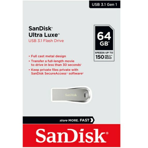 USB 3.1 SanDisk Ultra Luxe CZ74 64GB 150MB/s (Bạc)