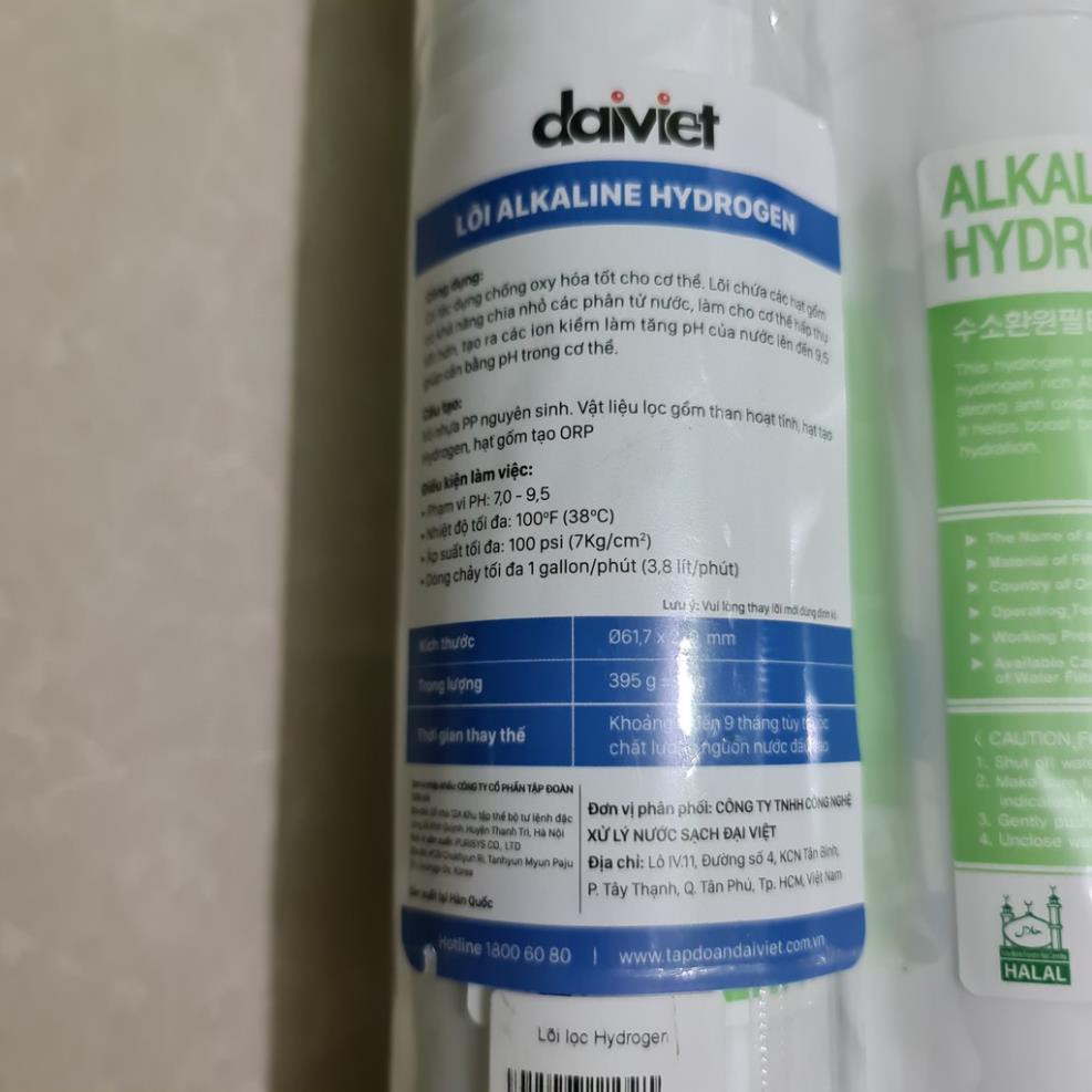 Lõi lọc Hydrogen Alkaline Hàn Quốc dùng cho máy lọc nước Daikiosan, Makano, Kangaroo, Sunhouse, Karofi, Nakami, Takasa