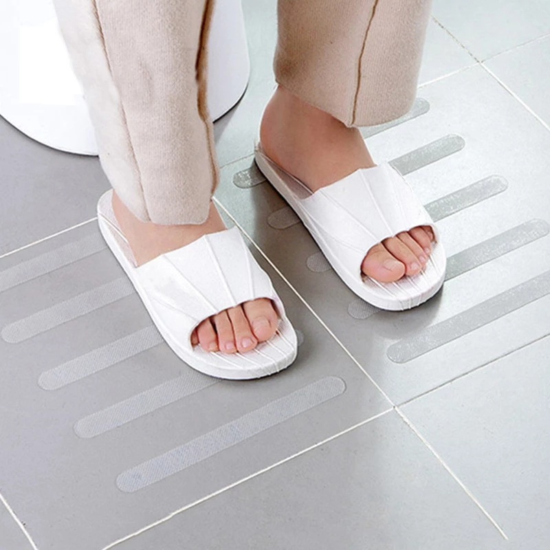 Bộ 12 Miếng Dán Cố Định Cầu Thang Bằng Cao Su Trong Suốt Chống Trượt Không Thấm Nước Nhiều Màu