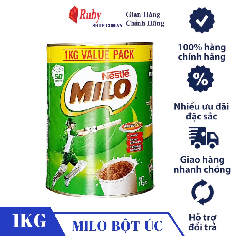 Sữa A2 Úc nguyên kem / Tách Beis gói 1 Kg Và Milo Lon 1Kg
