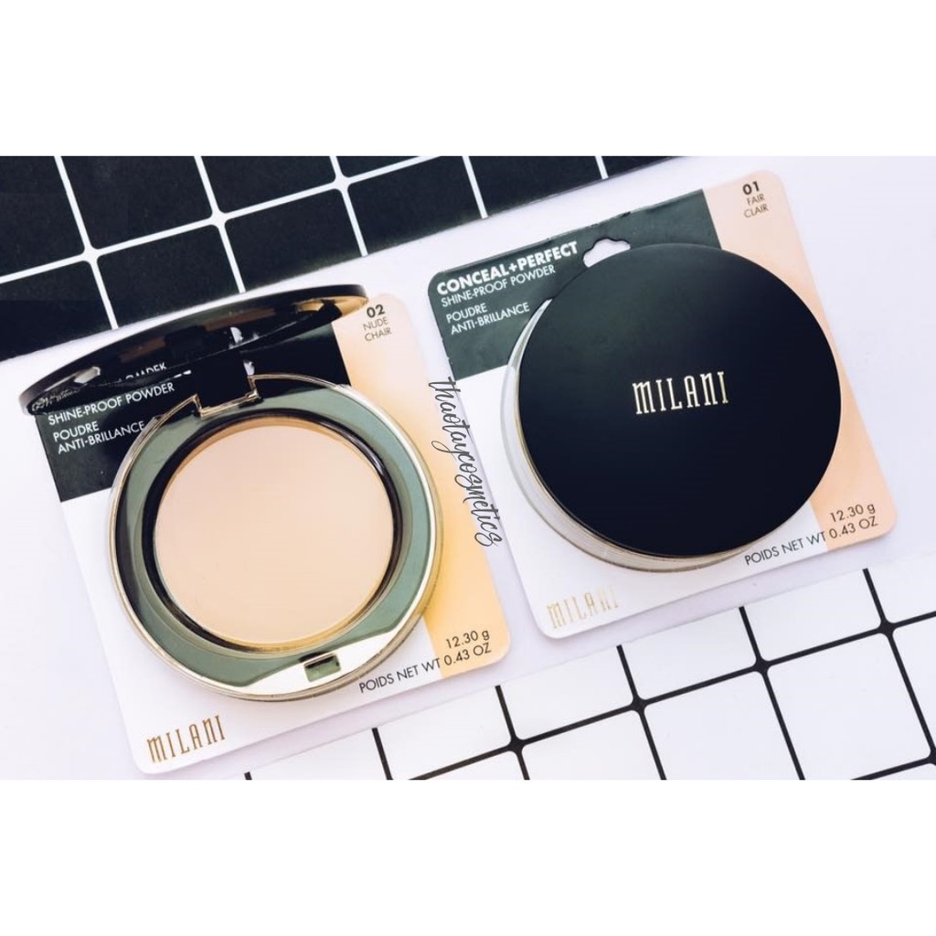 [Hàng Mỹ] Phấn nền che phủ kiềm dầu Milani Conceal &amp; Perfect Shine-Proof Powder (12.3g)