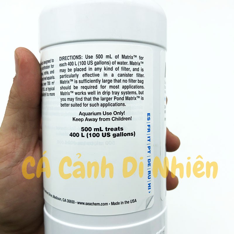 Seachem Matrix HỘP 500 ML (400 gram) - Vật Liệu Lọc Xử Lý Nước Hồ Cá