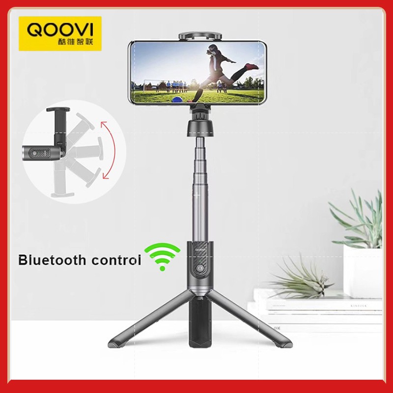 Qoovi Mini Bluetooth Selfie Stick Chân máy có thể gập lại Monopod tự chụp ảnh điều khiển không dây điều khiển từ xa có thể mở rộng | BigBuy360 - bigbuy360.vn