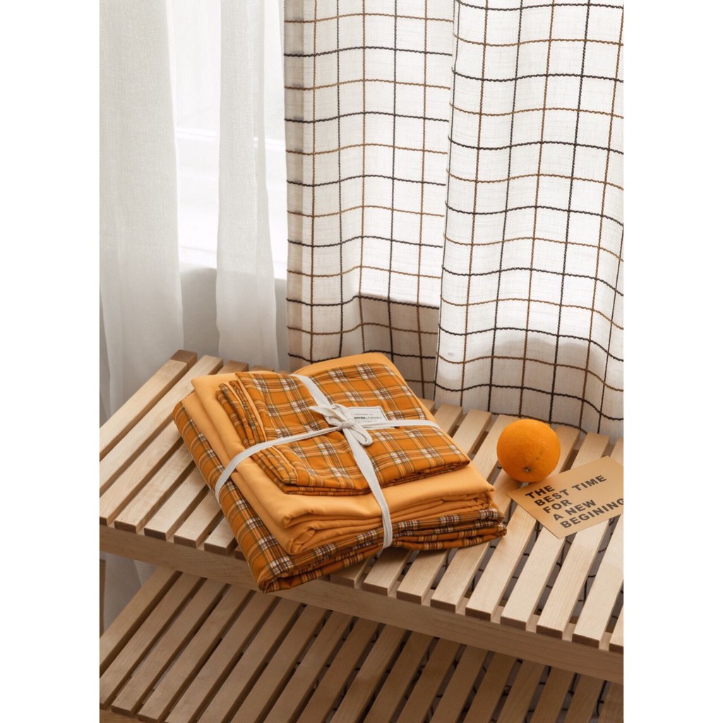 Bộ Chăn Ga Gối Cotton Tici Kẻ Hàn Quốc Vintage Chăn Chần Bông Cao Cấp Các Mẫu Mới 2022 | BigBuy360 - bigbuy360.vn