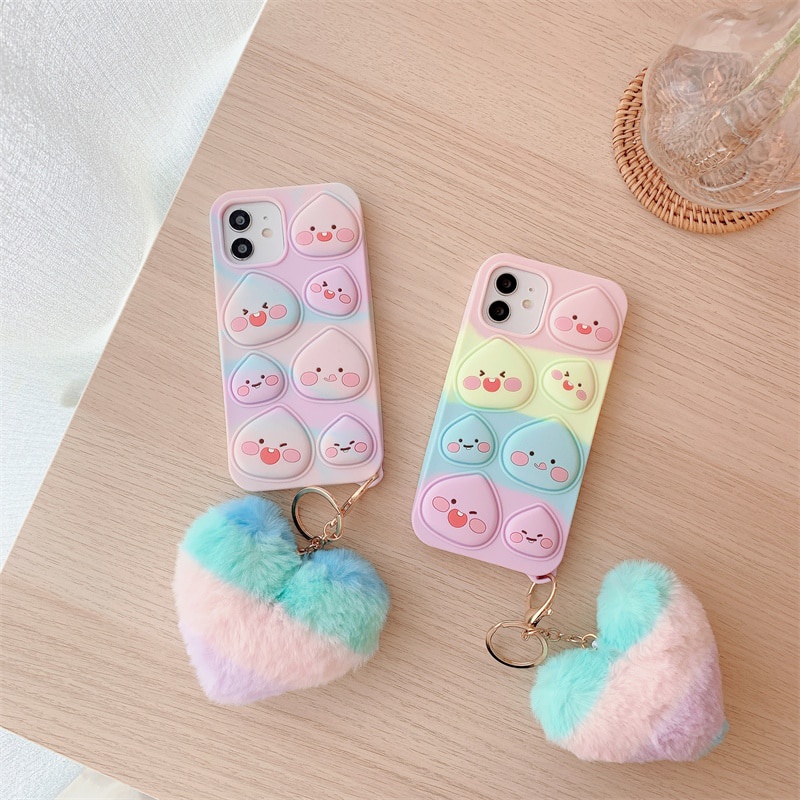 Ốp Điện Thoại Silicon Mềm Hình Quả Đào 3d Cho For iPhone 12 Mini 11 Pro Xs Max Xr X 6s 7 8 Plus