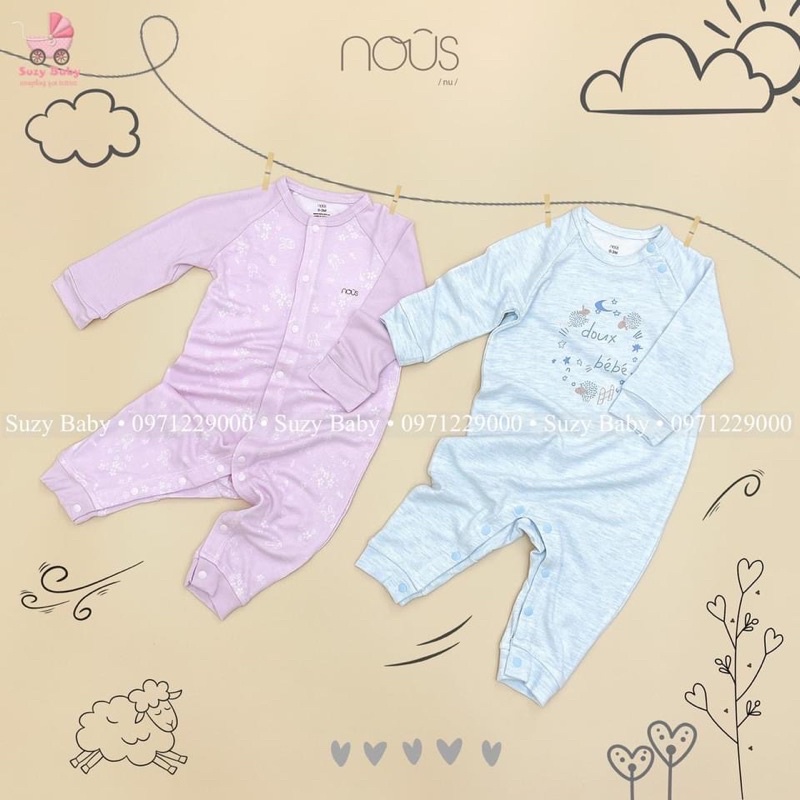 Body Nous dài tay cho bé các mẫu