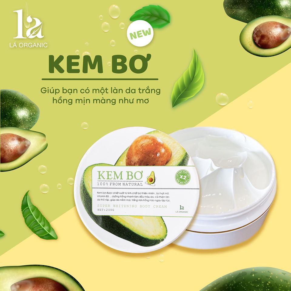 mẫu mới] Kem body bơ - lá Organic (hàng chuẩn công ty) | Shopee ...