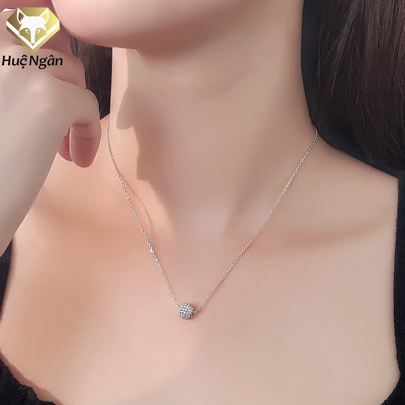 Dây chuyền bạc Ý 925 Huệ Ngân -Vòng tròn tình yêu PP1217