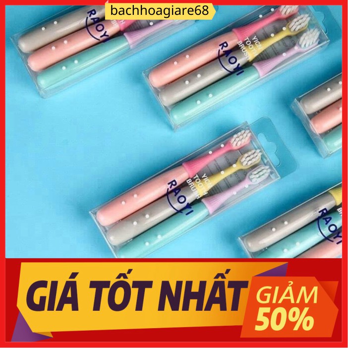 [Sale toàn shop] SÉT 3 bàn chải đánh răng RAOYI  cho bé