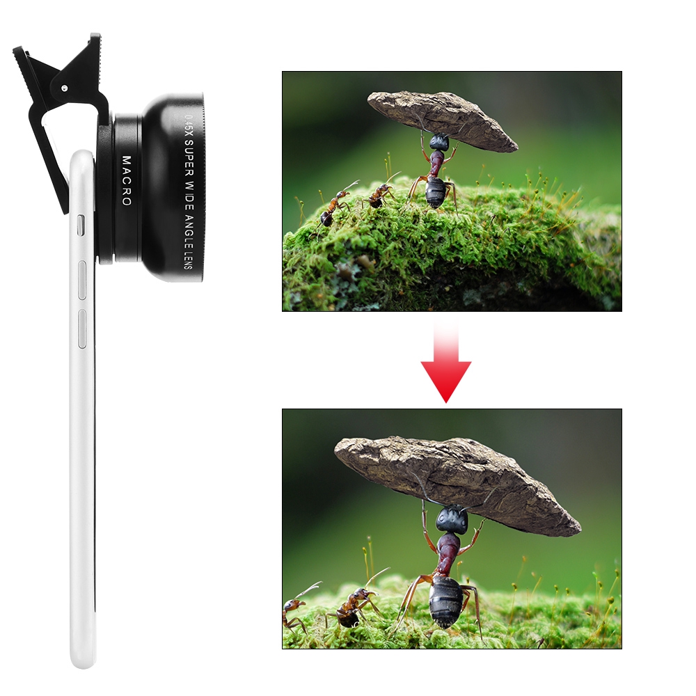 Ống Kính Macro Góc Siêu Rộng J1-Cell 37MM 0.45X 49UV+12.5X Cho Điện Thoại
