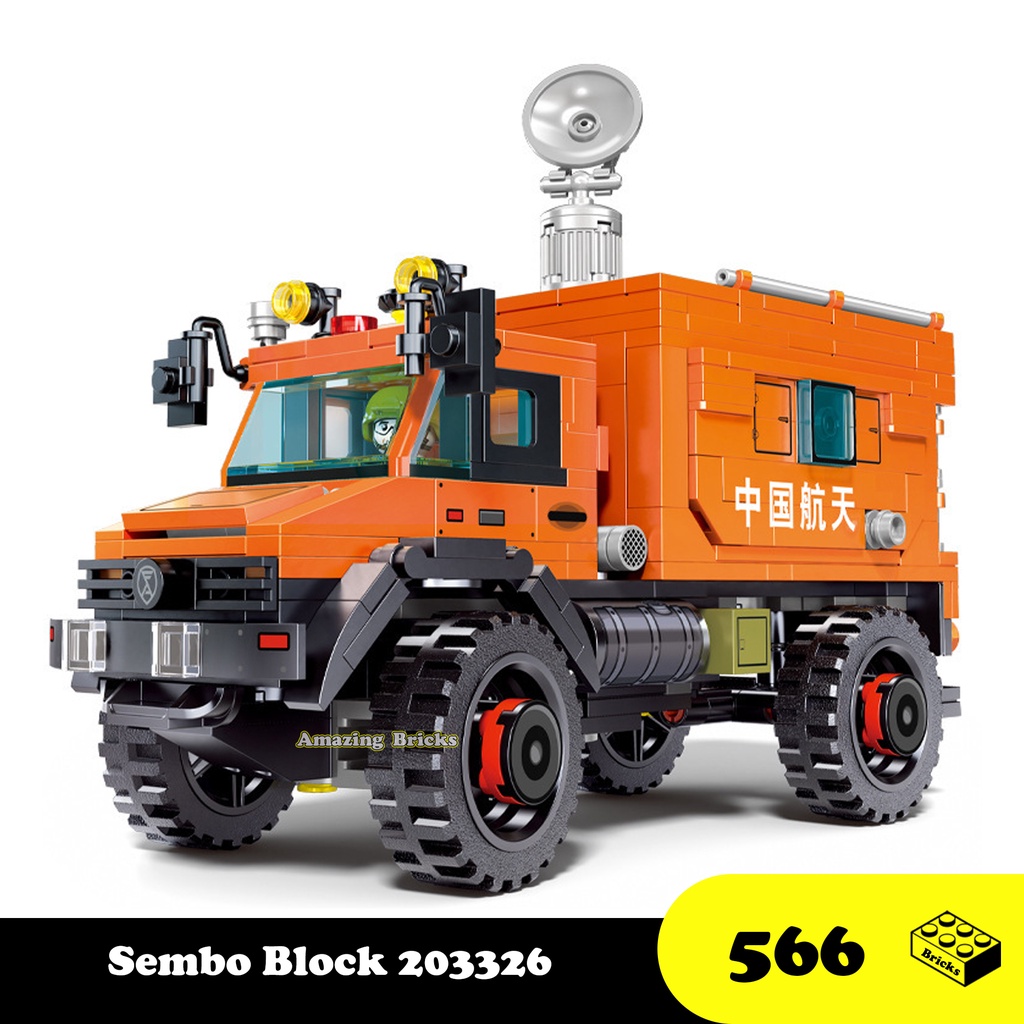 Đồ chơi Lắp ráp Xe tải vũ trụ, Sembo Block 203326 Space Truck, Xếp hình thông minh, Mô hình vũ trụ [750 Mảnh ghép]