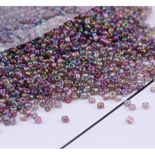 Hạt cườm TQ AAA size 2mm đính áo màu tím nâu