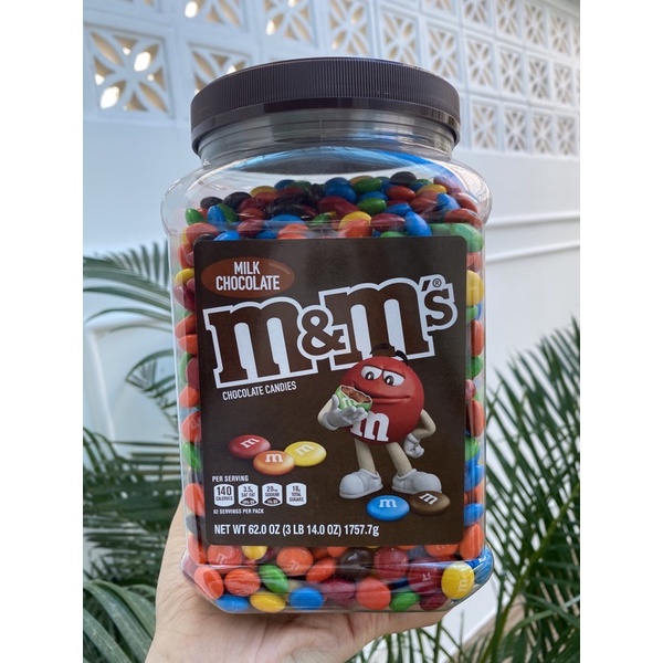 Kẹo Socola M&M không nhân nắp nâu 1,8kg