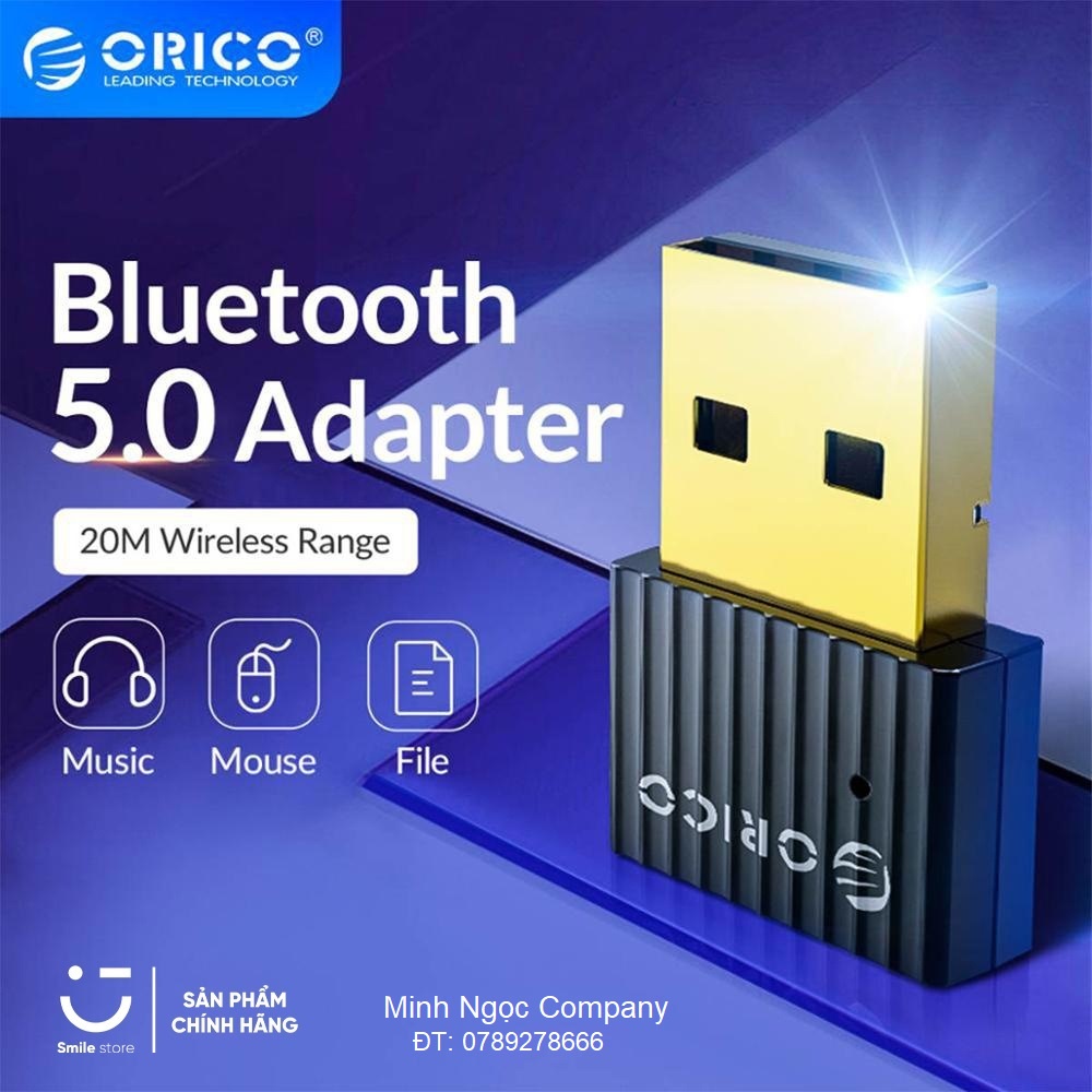 USB Bluetooth Orico 5.0, Ugreen kết nối không dây cho máy tính PC - Laptop với các thiết bị khác - Hàng Chính Hãng