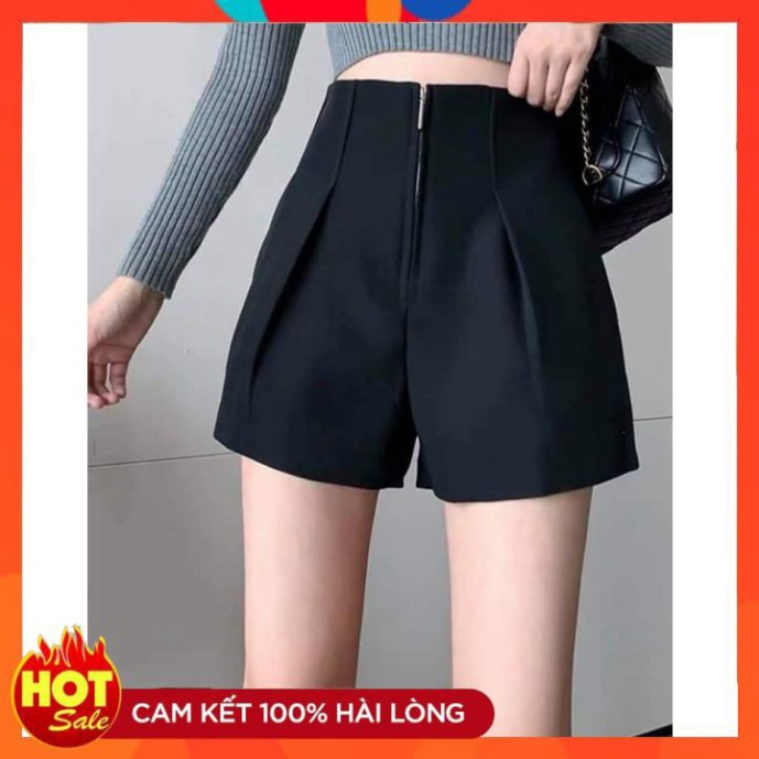 Quần Sooc Nữ Vải Cao Cấp Quần Short Nữ Thiết Kế Cạp Cao Khóa Giữa | BigBuy360 - bigbuy360.vn