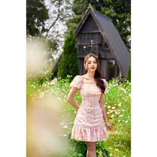 Tiela đầm váy hoa nhún - mabel dress