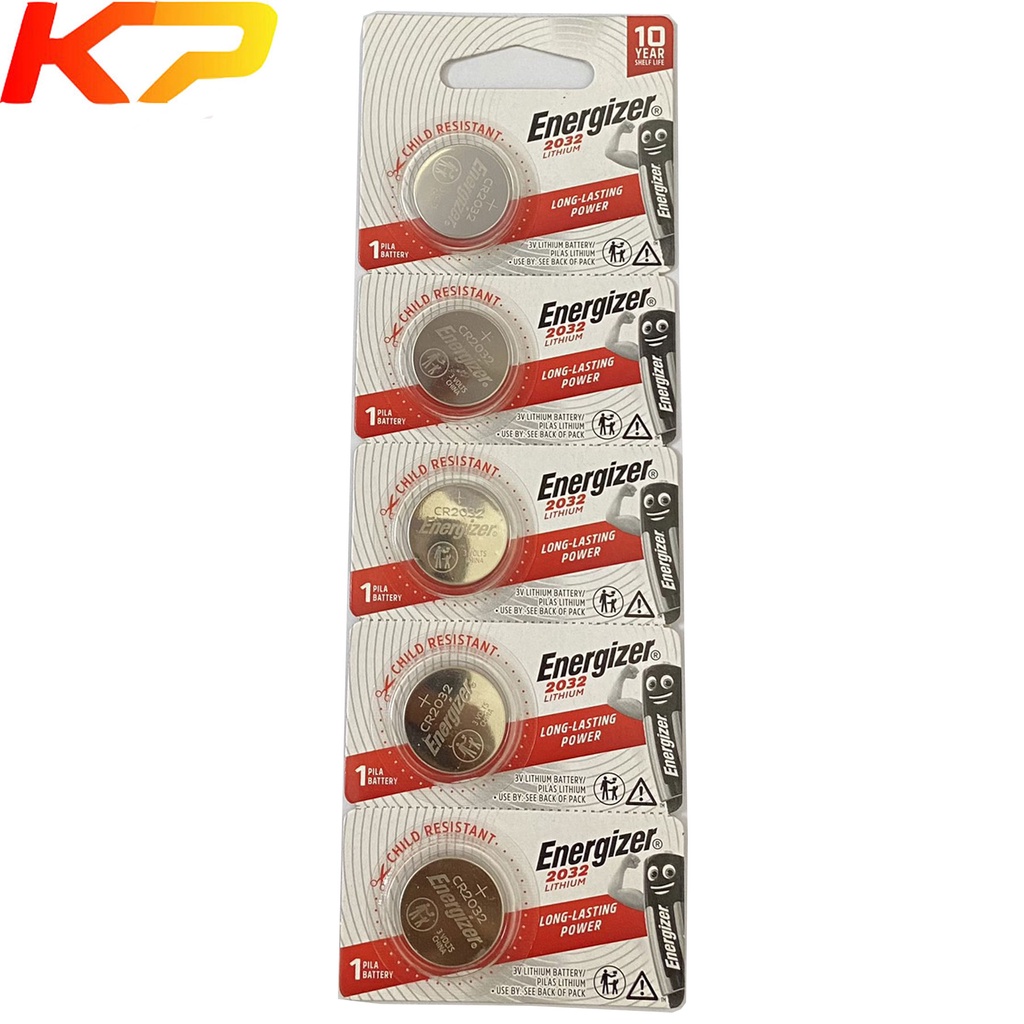 5 Pin CR2032 Energizer Lithium 3V.