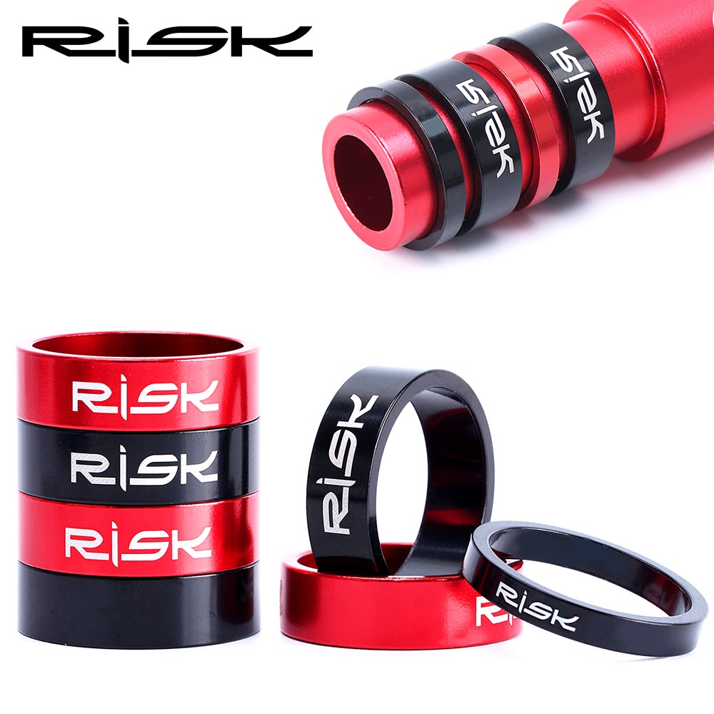 Bộ 4 khâu nhôm vòng chêm cổ nhôm cao cấp cho xe đạp Risk 5mm 10mm
