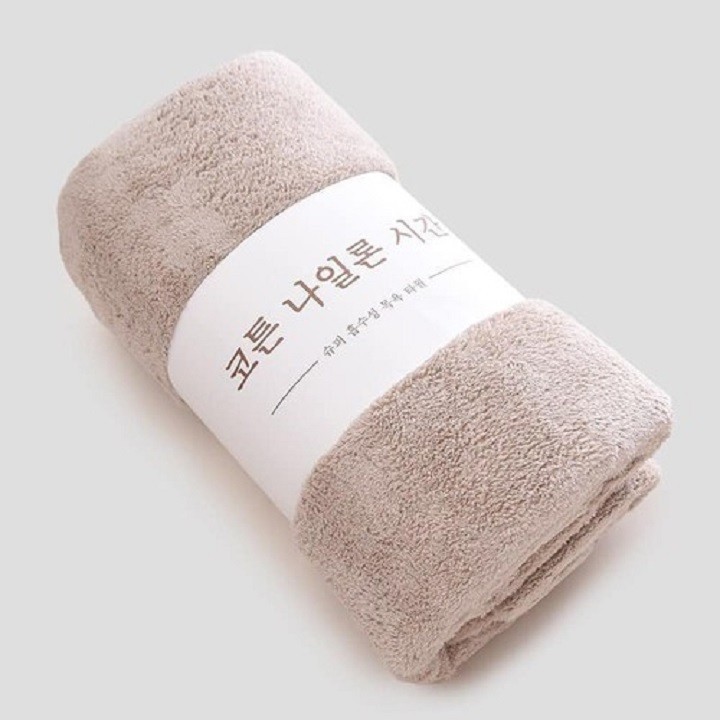 Khăn tắm lông cừu Hàn Quốc cỡ lớn 70x140cm, siêu mềm mịn thấm hút nước tốt, nhiều màu lựa chọn