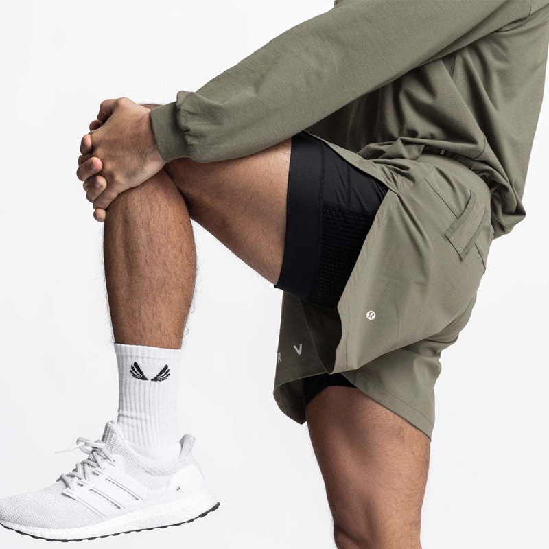 Lululemon    Quần Đùi Thể Thao Có Túi Dây Rút DK-11 Thích Hợp Khi Tập yoga Chạy Bộ Cho Nam