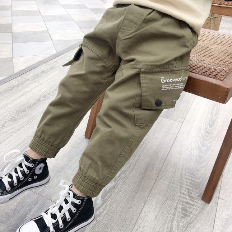 Quần kaki jogger túi hộp sành điệu cho bé trai