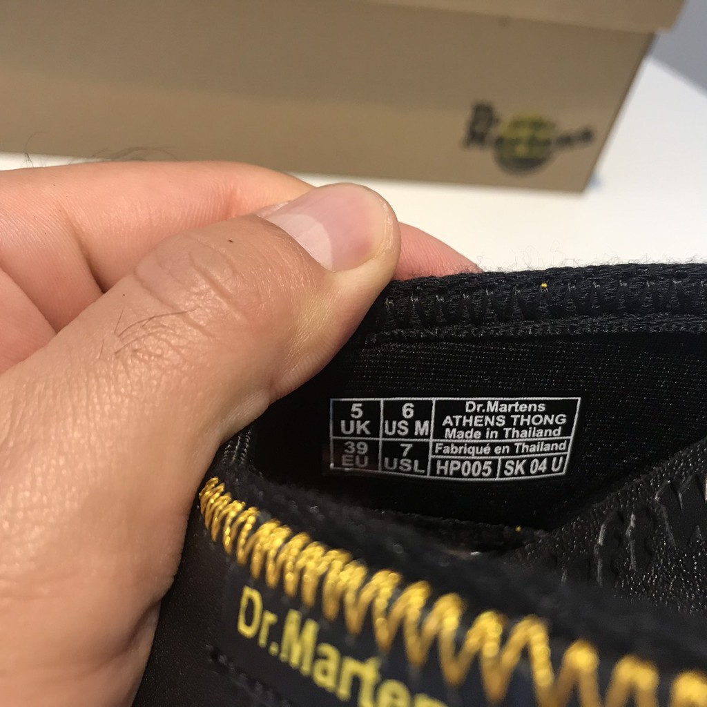 Dép Da Nam Quai Kẹp Dép Dr Martens Athens Thong Thailan Full Hộp 65Dr6