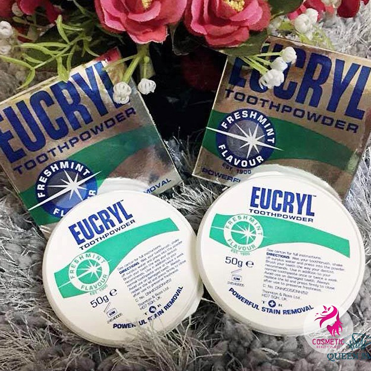 Bột Tẩy Trắng Răng Eucryl Anh Đánh Bay Mảng Bám Ố Vàng PV395