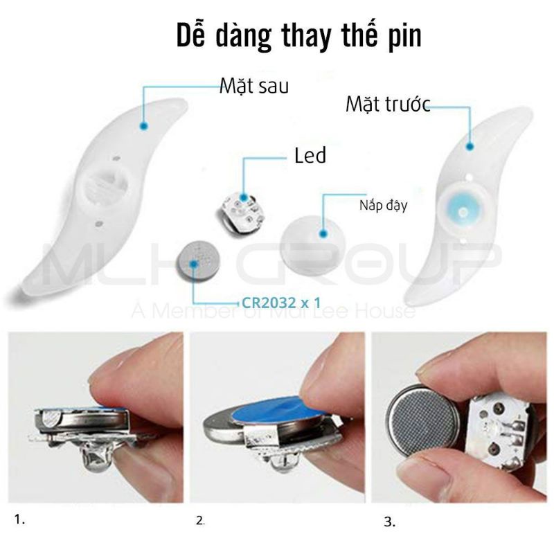 Đèn led gắn bánh xe đạp chống nước