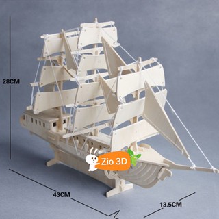 Đồ Chơi Lắp Ráp Gỗ 3D Mô Hình Thuyền Buồm Sailing